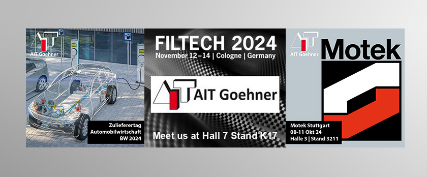 Unsere Veranstaltungen im Herbst 2024: Motek, FILTECH und Zulieferertag Automobilwirtschaft